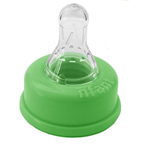 nfant 3X Standard Flow Bottle Nipples (27 ml/min) - Fits Ready-to-Feed Hospital Nursery Bottles & Standard-Neck Baby Bottles - Anti-Colic Vented, 100% Silicone - Green 4-Pack - color: Green