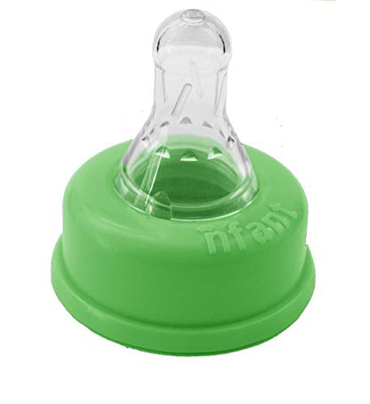 nfant 3X Standard Flow Bottle Nipples (27 ml/min) - Fits Ready-to-Feed Hospital Nursery Bottles & Standard-Neck Baby Bottles - Anti-Colic Vented, 100% Silicone - Green 4-Pack - color: Green