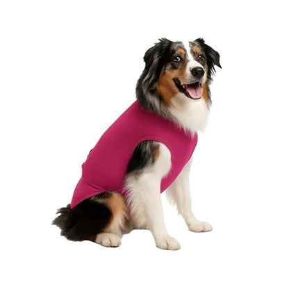 SurgiSnuggly Disposable Dog Diapers Keeper Use with Female Dog Diapers for Heat Cycle Or Pet Incontinence Made with Soft Textile for Male and Female Dogs, Legs Wrap for Superior Fit M Pink Suit