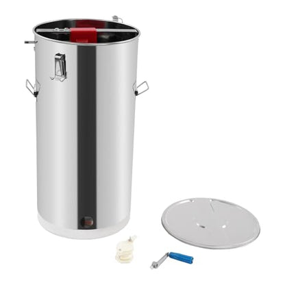 Stainless Steel Manual Honey Extractor 2 Frame, Double Bearing Honey Spinner Beekeeping Extraction Tool Honeycomb Extraction Centrifuge Equipment