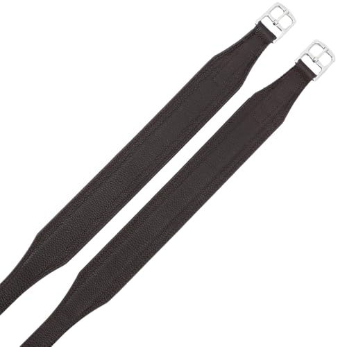 Jeereal Stability Stirrup Leathers for English Saddle Wide Body English Stirrup Leathers for Equestrian Riding - size: 62" / 155cm