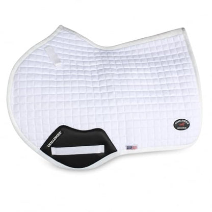 Horse Contoured English Quilted Lightweight All-Purpose Saddle Pad 72TS34 - color: White
