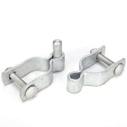 1-5/8"x 1-5/8" Chain Link Fence Gate Post Female and Male Hinge 2 Pack | Chain Link Fence Hinges Heavy Duty Galvanized Steel Chain Link Gate Hinge Kit with Bolts & Nuts - size: 1-5/8" x 1-5/8"