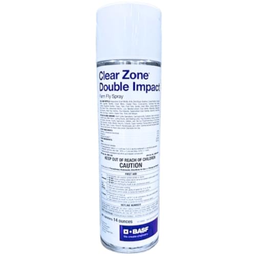 Clear Zone Double Impact Farm Fly Spray - Powerful & Long-Lasting Insect Control with Premium USA Supply Gloves for Safe Eradication & USA Supply Pest ID Card