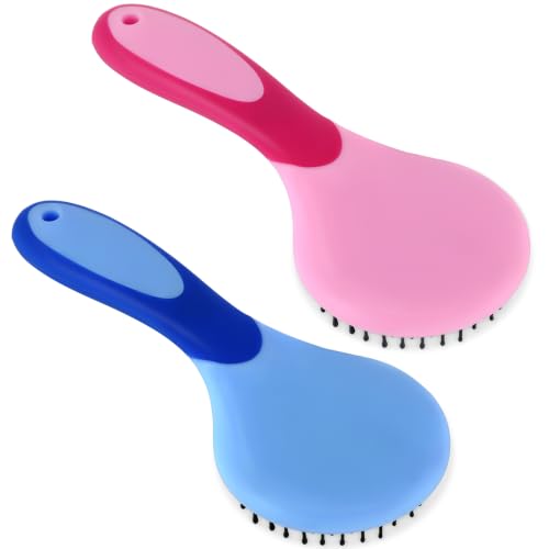 Zhehao 2 Pack Mane and Tail Brush Mane and Tail Horse Bog Brush with Grip Random Color