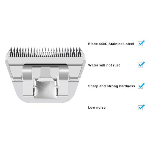 5FW Dog Grooming Wide Blade,Detachable Pet Dog Grooming Blades,Compatible with Andis,Oster A5,Wahl km10 Clippers.Cutting Length 1/4 in(6.3mm) - color: 5FW-6.3mm