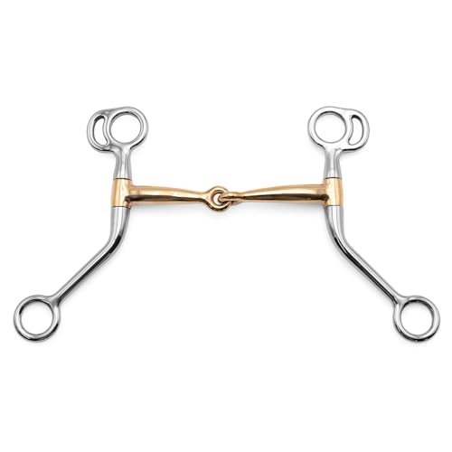 Jeffers Equine Horse Bits, Durable Training Horse Tack, Western Riding Equipment, Equestrian Accessories - style: Copper Snaffle Mouth Training Bits