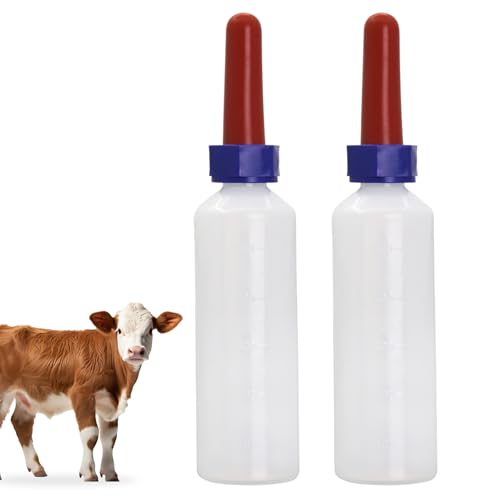 2 Pack Calf Nursing Bottle 500ml, Livestock Feeding Bottle for Orphaned - size: 500ml