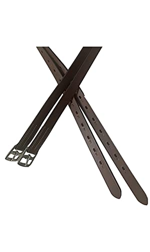 Majestic Ally Genuine Leather English Stirrup Leather (Pair) - color: Chestnut, size: 54 us