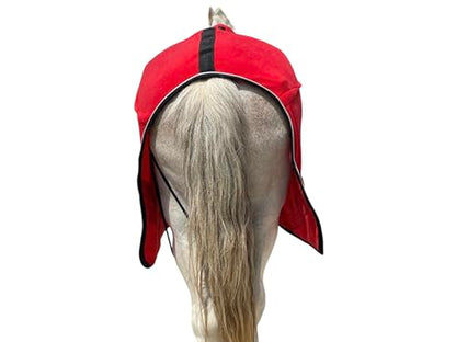 Majestic Ally Anti Pill Fleece Horse Blanket/Sheet with Silver Braided Rope (Red, 76) - color: Red, size: 76