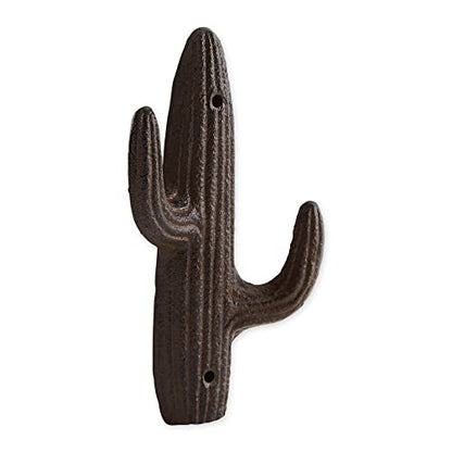 DII Cast Iron Decorative Wall Hook Set, Cactus, 2 Count - size: Cactus