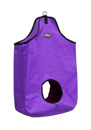 Showman Double Open Nylon Hay Bag - color: Purple