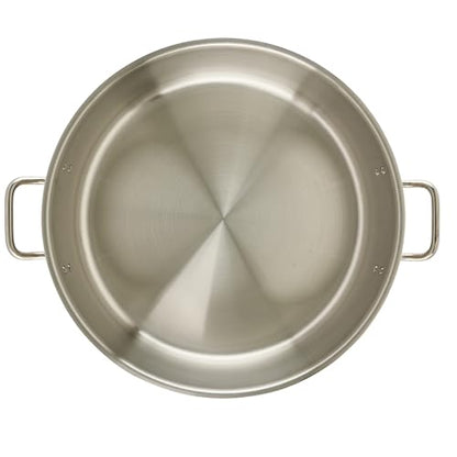Winware - Stainless Steel 25 Quart Brasier with Cover | Made from extra-heavyweight 6mm thick 3003 aluminum, Great for Braising, Simmering, Batch Cooking and Restaurant Kitchens - size: 25 Quarts