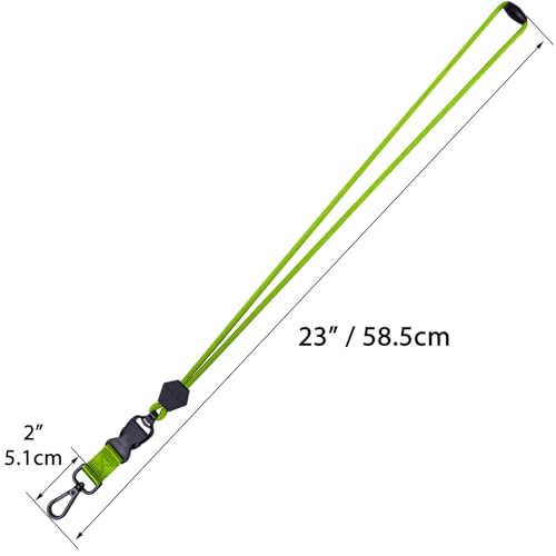Wisdompro 23 inch Round Cord Lanyard with Safety Breakaway Buckle - color: Neon Green