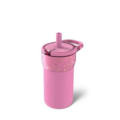 BrüMate Leap 12oz 100% Leakproof Kids Tumbler with Handle and Silicone Soft Straw | Drop Resistant Silicone Sleeve | For Kids 4+ | Insulated Stainless Steel | Cup Holder Friendly | 12oz (Princess) - color: Princess