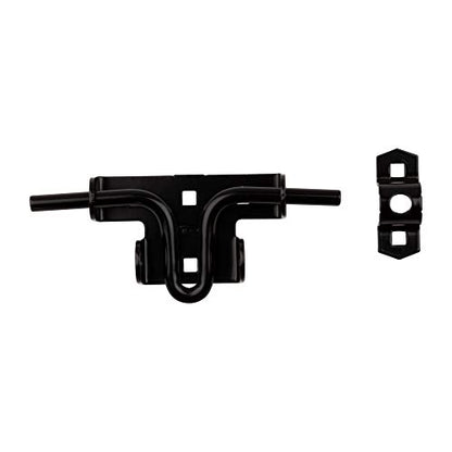 National Hardware Sliding Bolt Gate Latch, Steel, Heavy Duty, Black