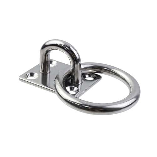 2Pcs M8*60 Cross Tie Ring for Horse | Block Tie Hitching Ring, with Screws, for Horse Stall Stable, Horse Barn Supplie - size: M8*60