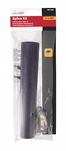 Gardner Bender HST-1300 Underground Cable Kit for Waterproof, 14-8 AWG, UF Copper Wire-Includes: 8 inch. Heavy-Wall Heat Shrink & Screw Splice Connectors , Black