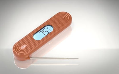 ONLY HUMAN HDP-01 Digital Instant Read Meat Thermometer, High Accuracy Food Cooking Thermometer with Ultra Bright Backlight Display (Terracotta) - color: Terracotta