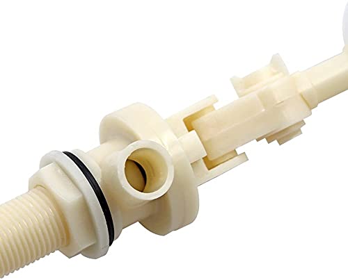 Float Valve 1/2" Shut Off Plastic Water Float Valve, Water Float Valve with Adjustable Arm Stable Water Float Ball Valve for Horse Cattle Goat Sheep Pig Dog Farm Supplies 2 Pack