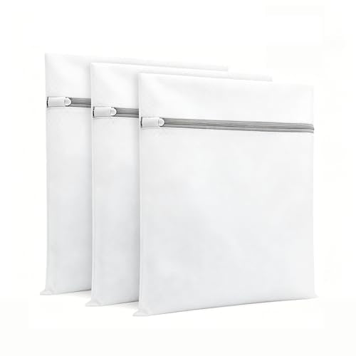 3Pcs Mesh Laundry Bags with Sturdy Zipper,washing Bags for Washing Delicates,Protect Clothes in Washing Machine for Home, College & Dorm (3 Medium) - size: 3 Medium
