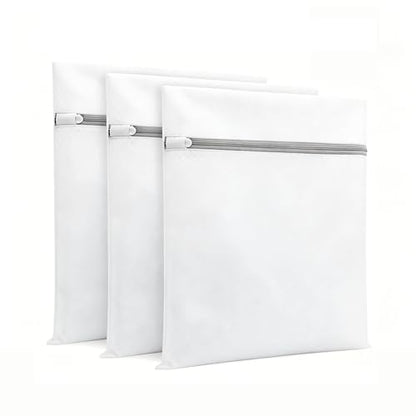 3Pcs Mesh Laundry Bags with Sturdy Zipper,washing Bags for Washing Delicates,Protect Clothes in Washing Machine for Home, College & Dorm (3 Medium) - size: 3 Medium