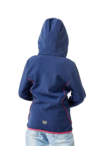 M2C Girls Hooded Fleece Lined Waterproof Windproof Jacket - color: Blue, size: 4T