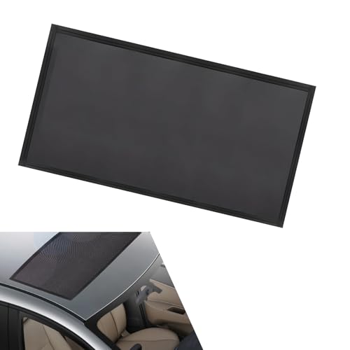 Car Sunroof Sun Shade, 39" x 25.5" Magnetic Screen Moon Roof Breathable Mesh Cover, Quick Install Sunproof Protection Cover, Universal Sun Protection for Moonroof and Side Window for Cars