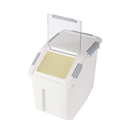 EonTone [2-Pack] 30 lbs Rice Storage Container, 15L Airtight Food Bin with Wheels for Flour, Pet Food - size: 15 Liters (pack of 2)