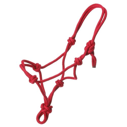 Tough1 Miniature Poly Rope Halter - color: Red, size: Large