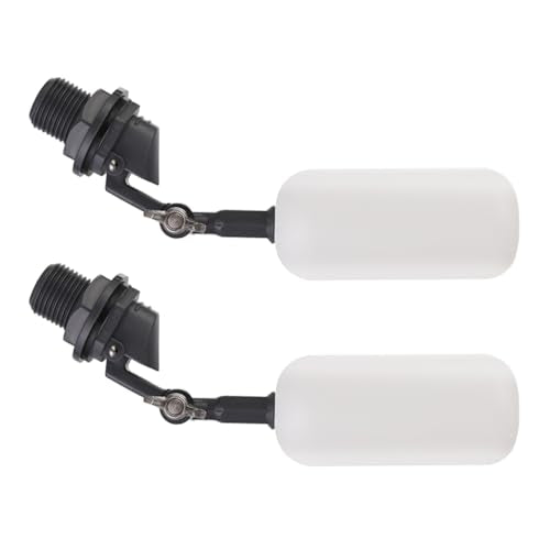 Cxztxcl Float Valve,Standard 1/2 inch NPT Thread Automatic Water System Filler，Adjustable Arm for Ponds,Plastic Float Ball Valve，Automatic Water Level Control,Fountain Float,Livestock Water Trough