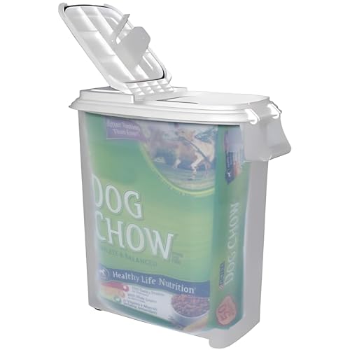 Buddeez Airtight Rolling Pet Food Storage Container, Bird Seed, 50 Quart - color: White Lid, size: 1 Pack (50 Quart)