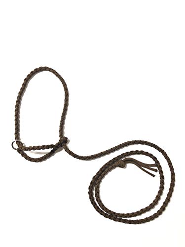 adustable goat halter and lead dark walnut brown sheep halter small livestock halter
