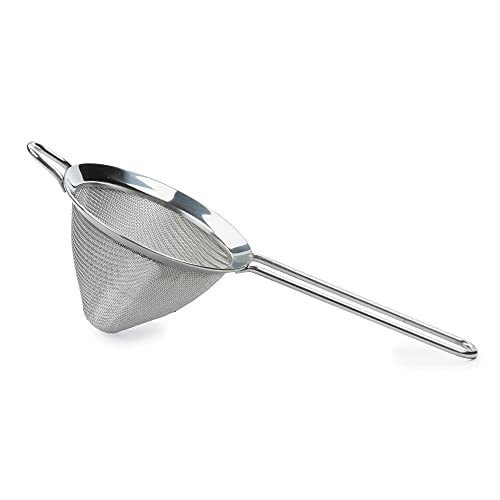 RSVP International Endurance Kitchen Collection, Stainless Steel Fine Mesh Conical Sieve/Colander, Multi-Purpose for Cooking, Baking, Loose Leaf Tea, Bar Strainer Cocktails, 4-Inch - size: 3-1/2-Inch