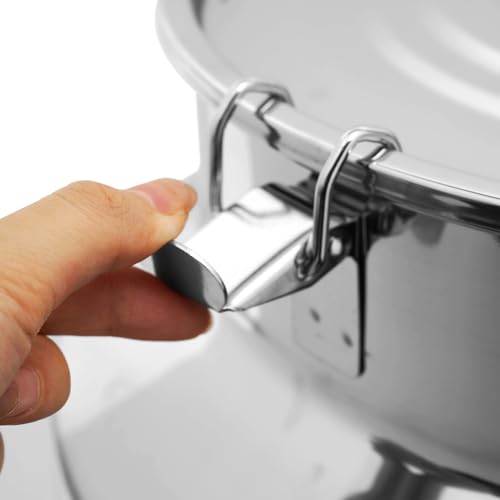 88L Stainless Steel Milk Can, Heavy Duty Food Storage & Transport Container for Dairy, Wine, Grains, Ideal for Home, Farm & Commercial Use, Without the Faucet - size: 88