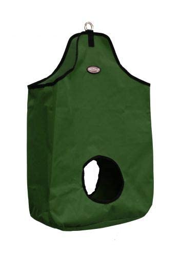 Showman Double Open Nylon Hay Bag - color: Green