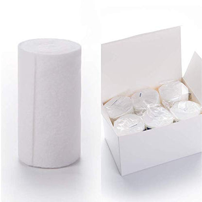 HOSPORA Medical Cotton Cast Padding Roll, 6 Inch x 8 feet, Individual Pack(Pack of 6) - size: 6x96 Inch (Pack of 6)