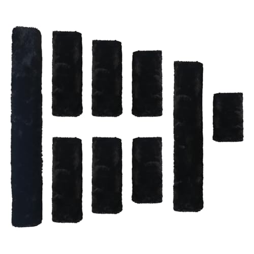 Soft Fleece Halter Covers for Horses Full-Cover Series (Black) - color: Black