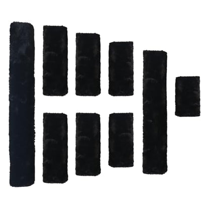 Soft Fleece Halter Covers for Horses Full-Cover Series (Black) - color: Black