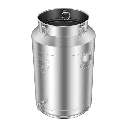 DYNAMI 20Gal 304 Stainless Steel Milk Container with Spigot and Sealed Lid - size: 76L/20Gal