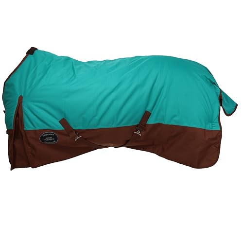 Showman Waterproof & Breathable 1200 Denier Turnout Horse Blanket - color: Teal, size: 72"