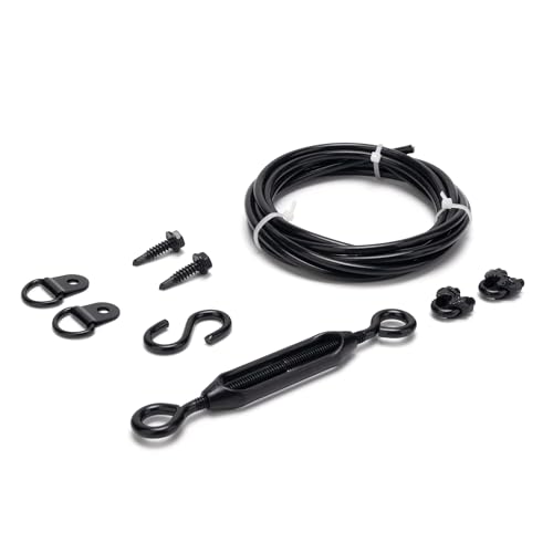 Anti-Sag Gate Kits for Wooden Fence, Black Anti-Sagging Gate Support Cable Kit Hardware, Gate Sag Frame Kit Hardware for Wooden Fence, Wood Gate Door Repair Kit for Outdoor, 2 Pack - color: Black,2pcs