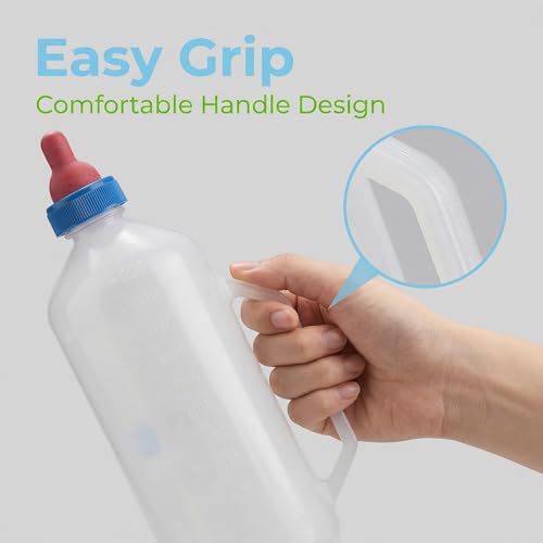 Goat Bottle, Feeding Bottle, Lamb Milk Bottle Portable, 1L Lamb Goat Milk Feeding Feeder Nursing Bottle with Handle Calf Bottle Baby Goat Supplies for Small Animal