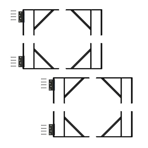 DIYHD 2 Pack Heavy Duty Anti-Sag Gate Kit for 2x4 Lumber, Fits 24"-60" Wide - size: Kit - 2 Packs (No Latch)