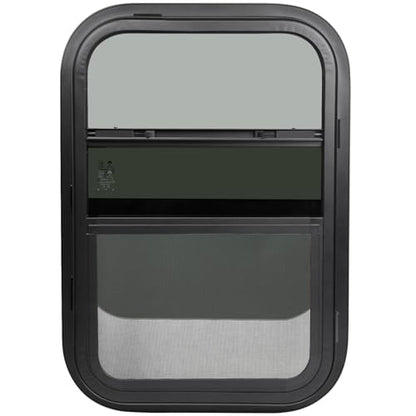 18"W x 30"H RV Windows for Cargo Trailer Camper,Tinted Vertical Sliding - size: 18"W x 30"H