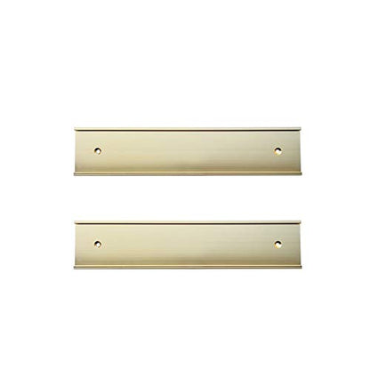 2" x 8" Nameplate Holder Wall or Door 2 Pack Gold - color: Gold