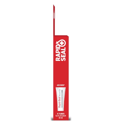 Rapid-Seal Hemostatic Wound Gel, 5 Tube, Stops Bleeding in Seconds - size: 5 Tubes (0.5 Fl Oz Each)