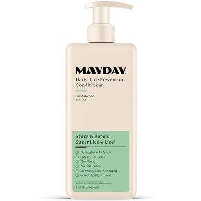 MAYDAY Daily Lice Prevention Conditioner, Non-Toxic, Sandalwood & Mint 12oz - style: Daily Lice - Conditioner