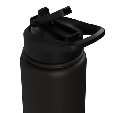 Don´t Mess With My Goat Cute Coat Pygmy Goat Farmer Stainless Steel Insulated Water Bottle - color: Black