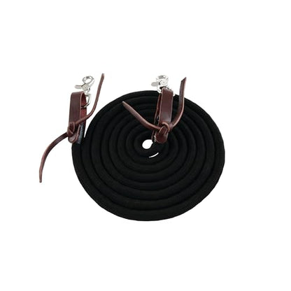 Weaver Leather EcoLuxe Round Trail Rein, 1/2" W x 10' L, Black